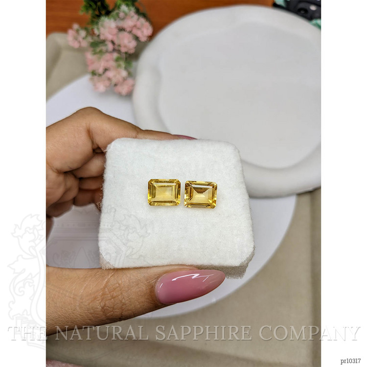 7.99 Ct.Tw. Citrine Pair from Brazil
