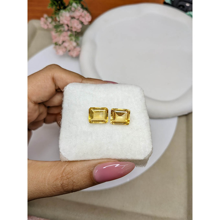 7.99 Ct.Tw. Citrine Pair from Brazil