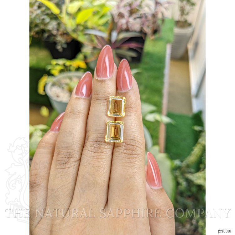 7.96 Ct.Tw. Citrine Pair from Brazil