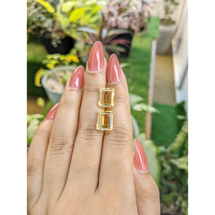 7.96 Ct.Tw. Citrine Pair from Brazil