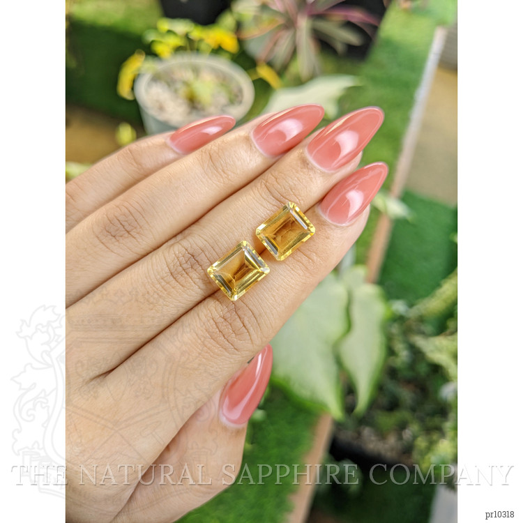 7.96 Ct.Tw. Citrine Pair from Brazil