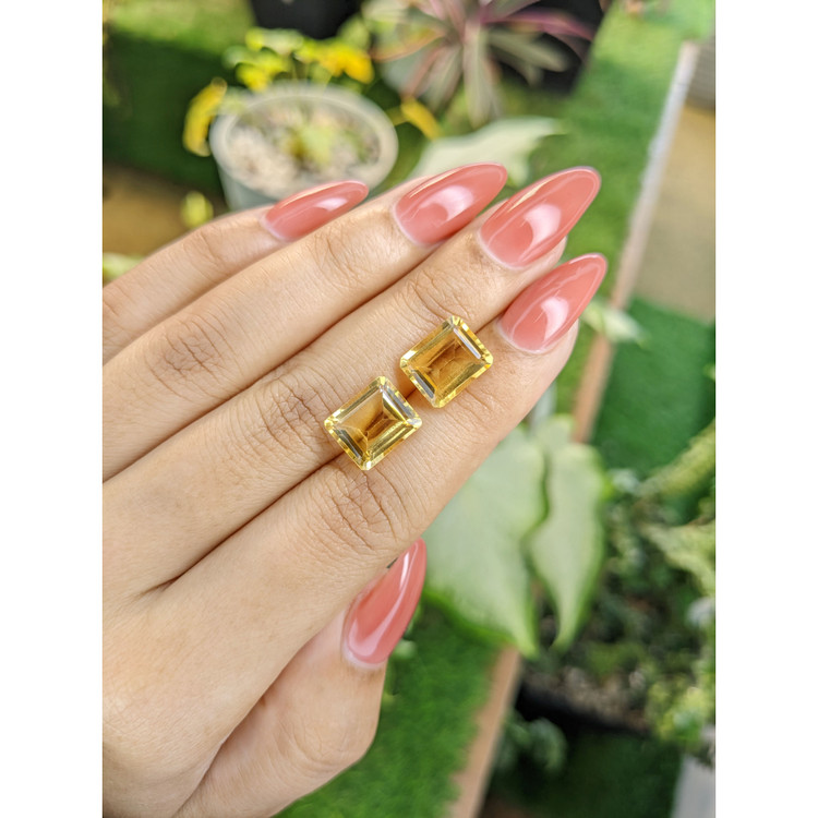 7.96 Ct.Tw. Citrine Pair from Brazil