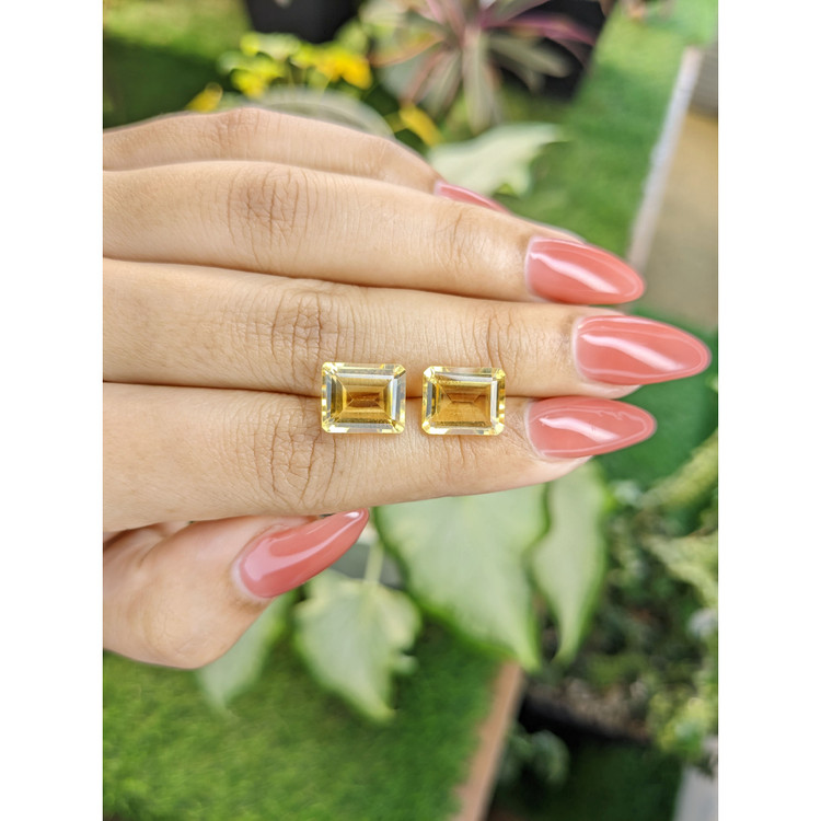 7.96 Ct.Tw. Citrine Pair from Brazil