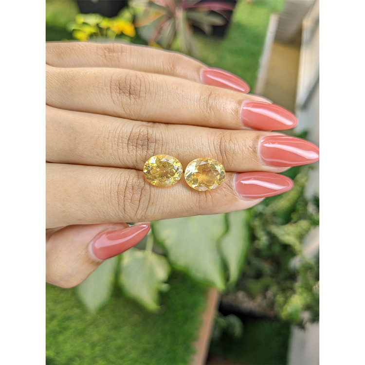 8.49 Ct.Tw. Citrine Pair from Brazil