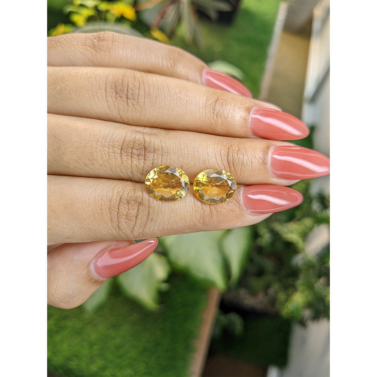 7.07 Ct.Tw. Citrine Pair from Brazil