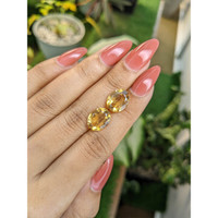 7.07 Ct.Tw.Total Carat Weight Citrine Pair from Brazil Life Style