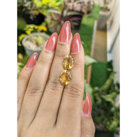 7.07 Ct.Tw.Total Carat Weight Citrine Pair from Brazil Life Style
