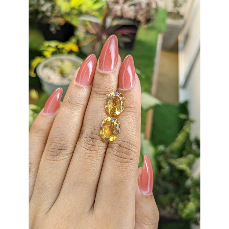7.07 Ct.Tw. Citrine Pair from Brazil