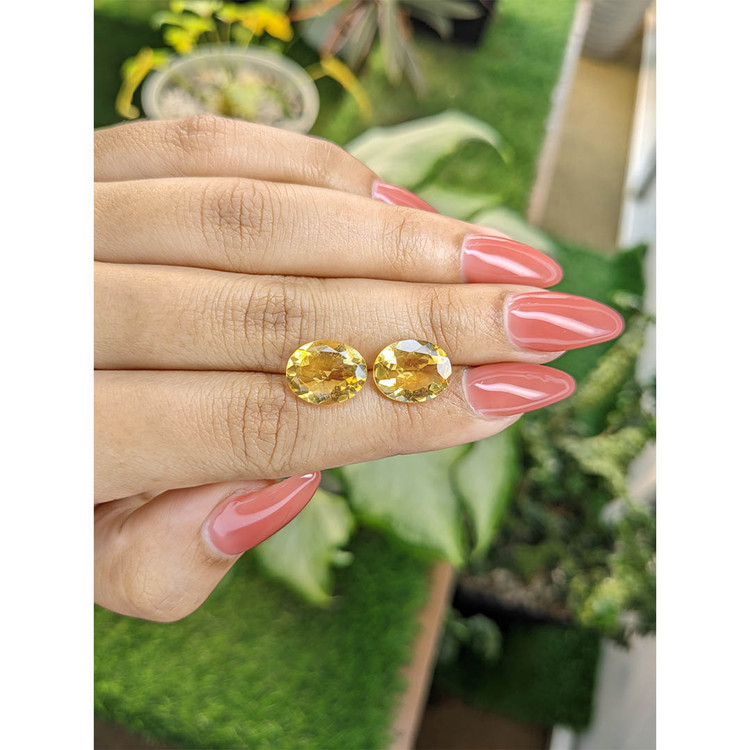 6.96 Ct.Tw. Citrine Pair from Brazil