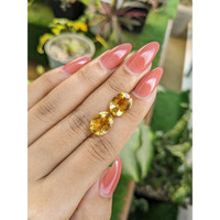 6.96 Ct.Tw.Total Carat Weight Citrine Pair from Brazil Life Style