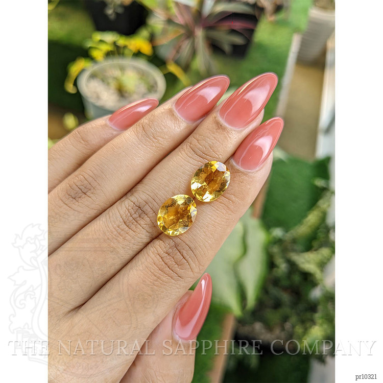 6.96 Ct.Tw. Citrine Pair from Brazil