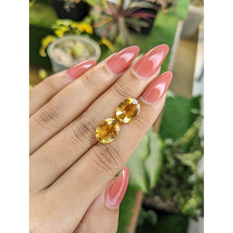 6.96 Ct.Tw. Citrine Pair from Brazil