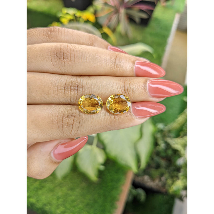 6.73 Ct.Tw. Citrine Pair from Brazil