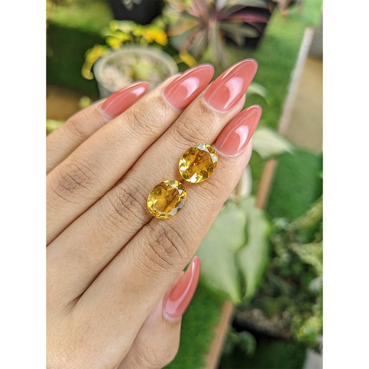 6.73 Ct.Tw. Citrine Pair from Brazil