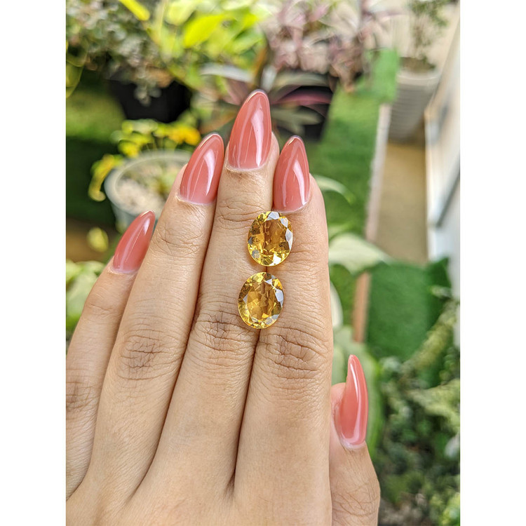 6.73 Ct.Tw. Citrine Pair from Brazil