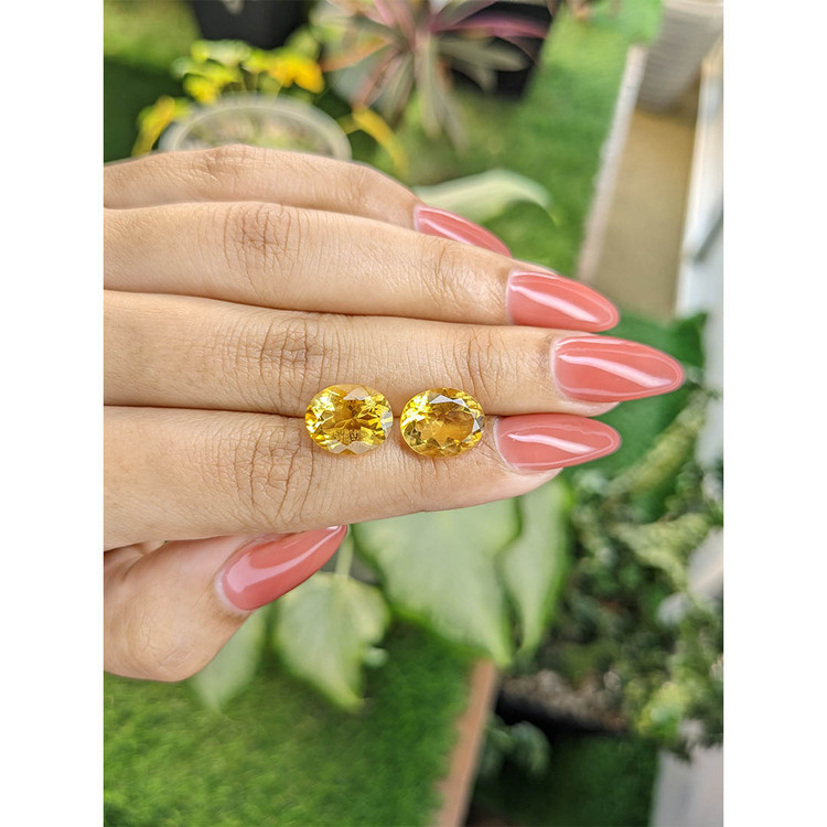 8.07 Ct.Tw. Citrine Pair from Brazil