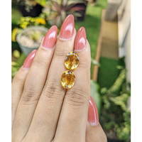 7.00 Ct.Tw.Total Carat Weight Citrine Pair from Brazil Life Style
