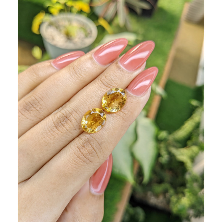 7.00 Ct.Tw. Citrine Pair from Brazil