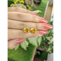 8.09 Ct.Tw.Total Carat Weight Citrine Pair from Brazil Life Style