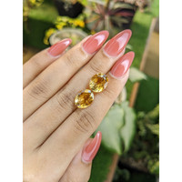 7.26 Ct.Tw.Total Carat Weight Citrine Pair from Brazil Life Style