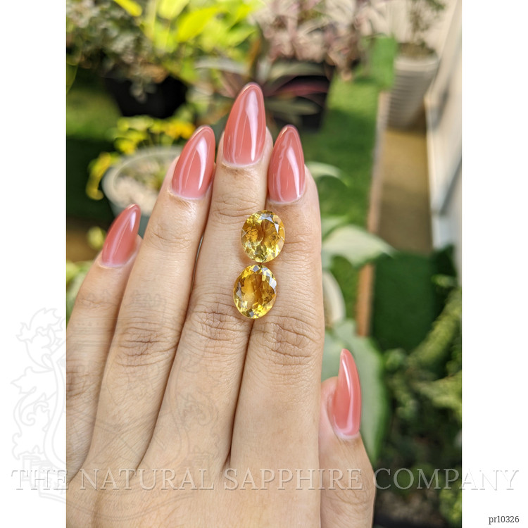 7.26 Ct.Tw. Citrine Pair from Brazil