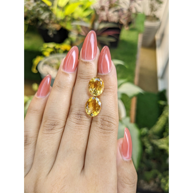 7.26 Ct.Tw. Citrine Pair from Brazil