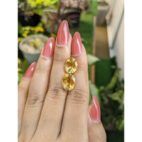 7.49 Ct.Tw.Total Carat Weight Citrine Pair from Brazil Life Style