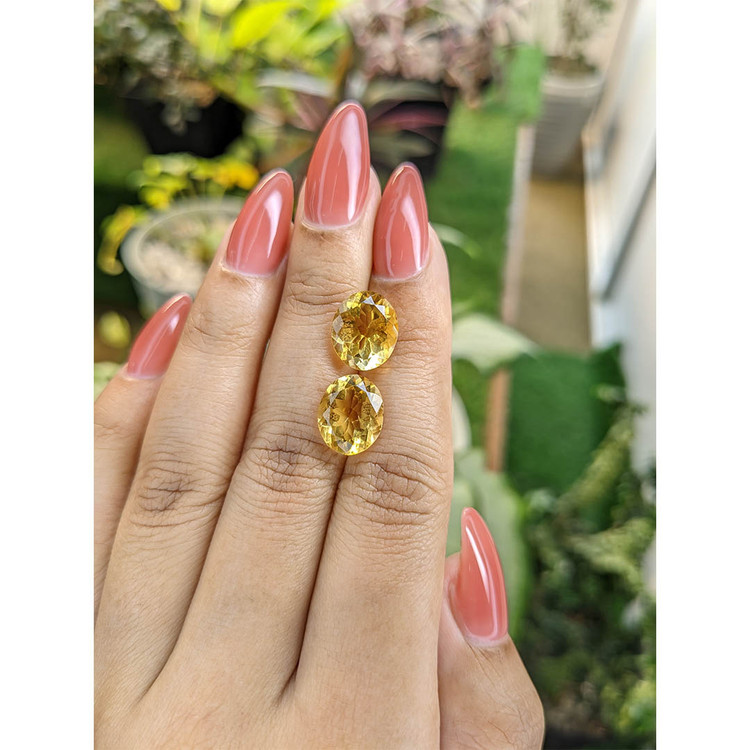 7.56 Ct.Tw. Citrine Pair from Brazil