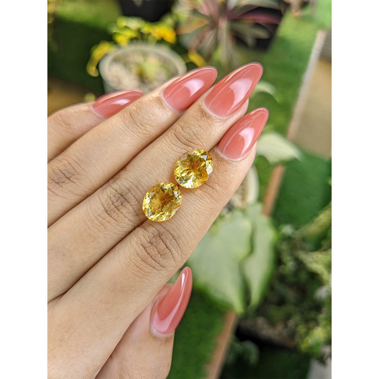 7.56 Ct.Tw. Citrine Pair from Brazil