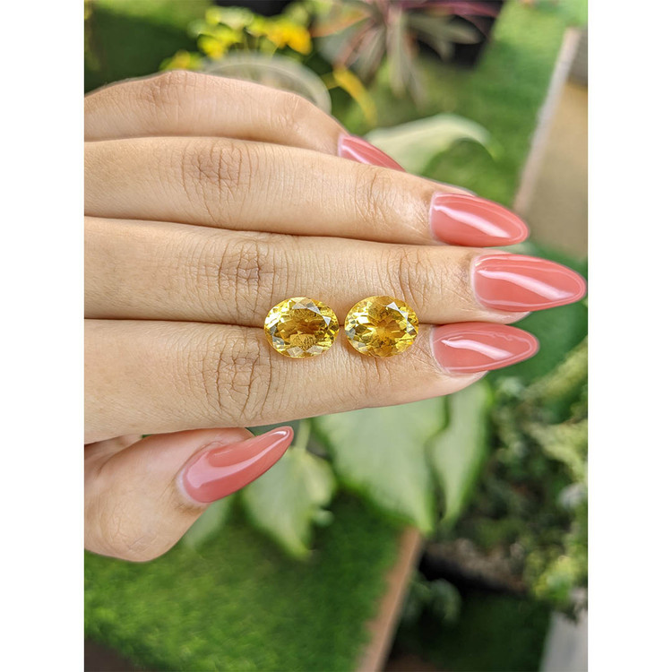 7.56 Ct.Tw. Citrine Pair from Brazil