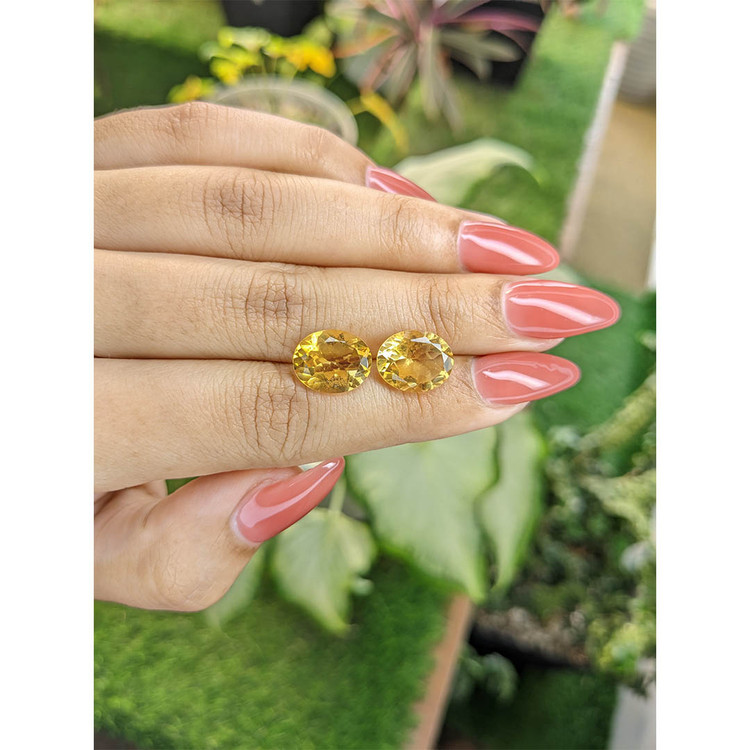 7.17 Ct.Tw. Citrine Pair from Brazil