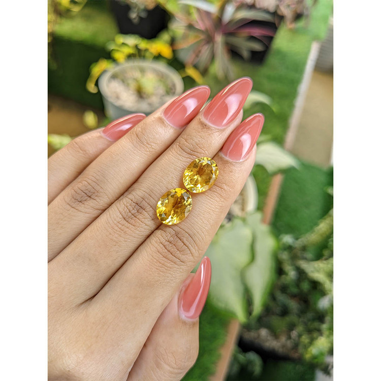 7.17 Ct.Tw. Citrine Pair from Brazil