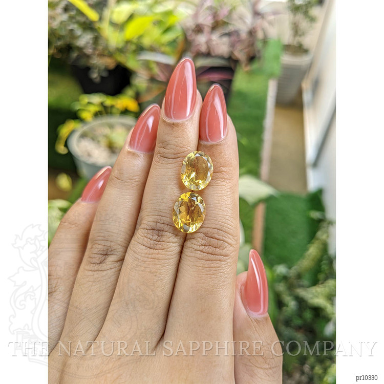 7.40 Ct.Tw. Citrine Pair from Brazil