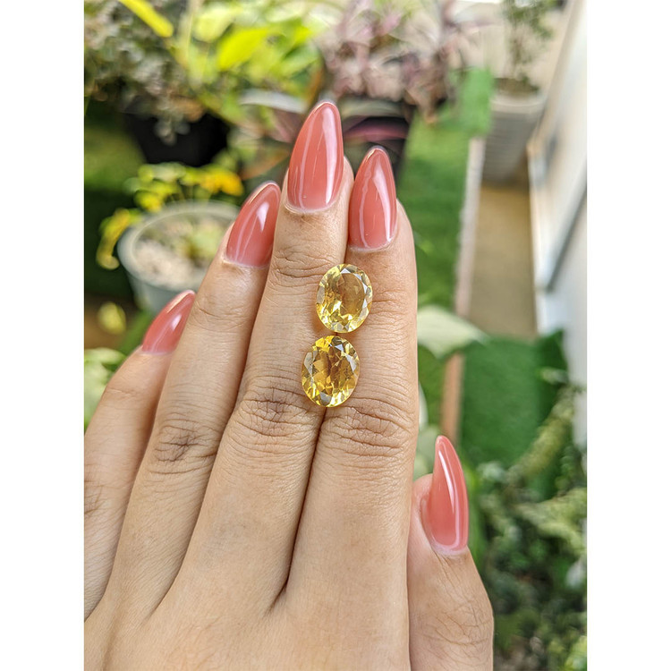 7.40 Ct.Tw. Citrine Pair from Brazil