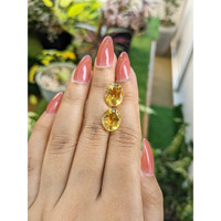 7.30 Ct.Tw.Total Carat Weight Citrine Pair from Brazil Life Style