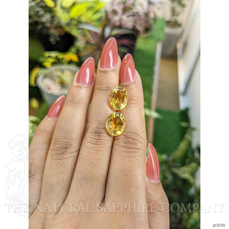 7.30 Ct.Tw. Citrine Pair from Brazil