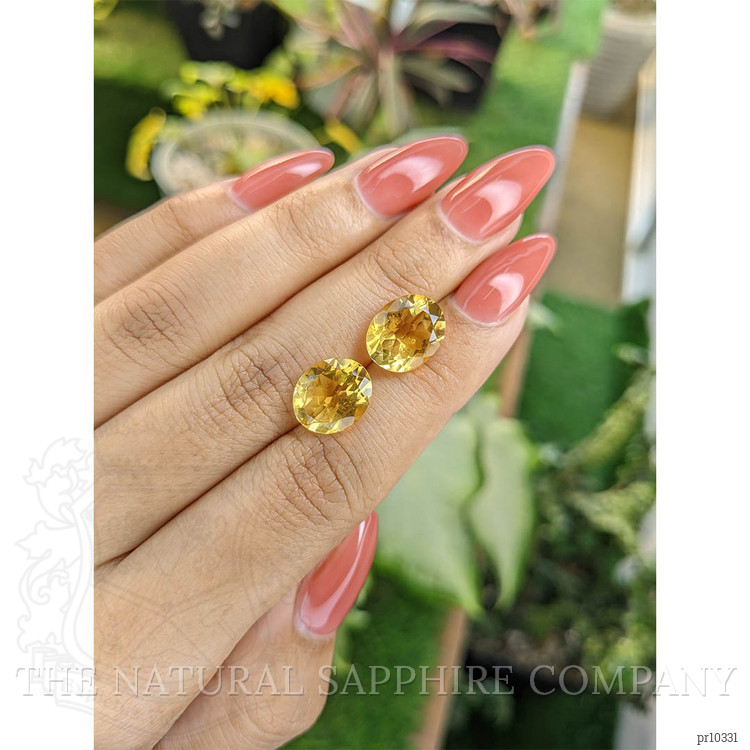 7.30 Ct.Tw. Citrine Pair from Brazil