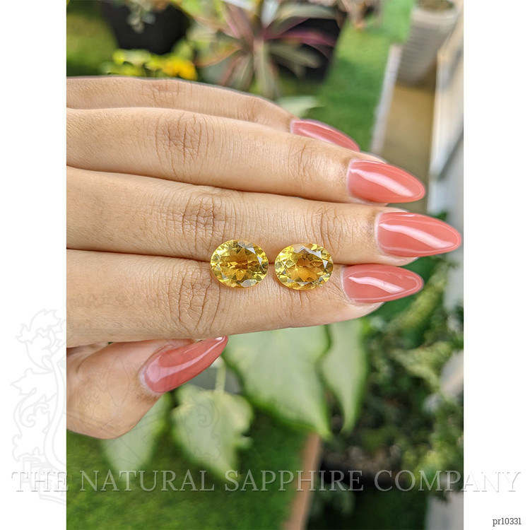 7.30 Ct.Tw. Citrine Pair from Brazil