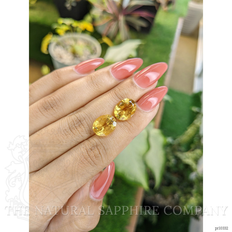 7.81 Ct.Tw. Citrine Pair from Brazil