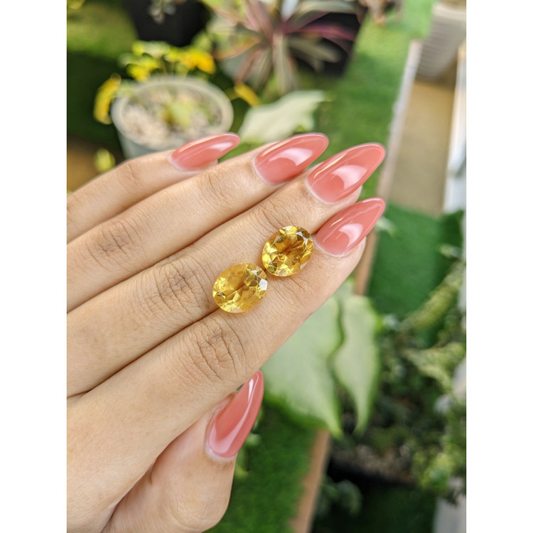 7.81 Ct.Tw. Citrine Pair from Brazil