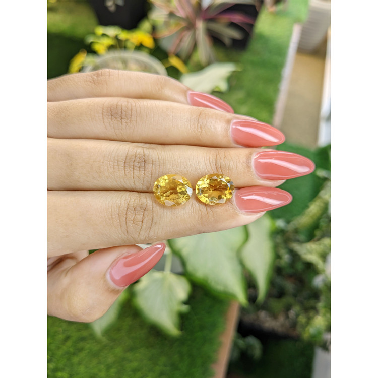 7.81 Ct.Tw. Citrine Pair from Brazil