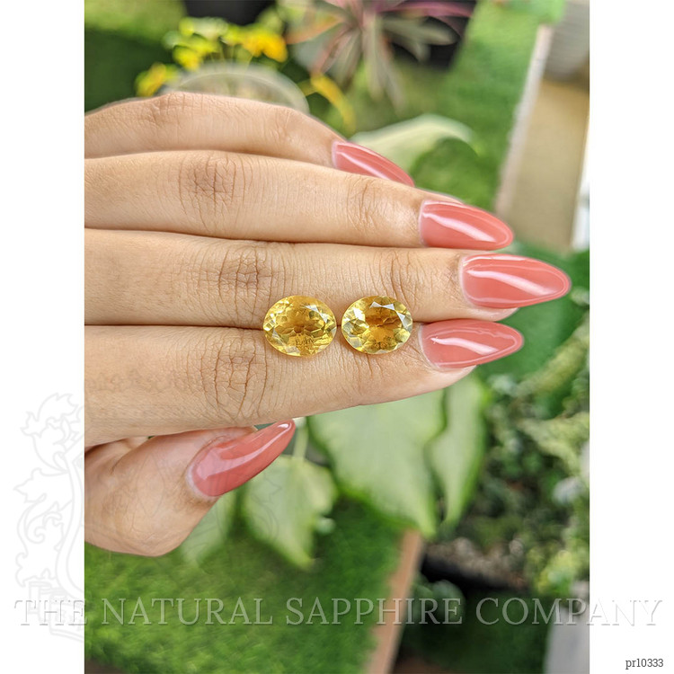 7.35 Ct.Tw. Citrine Pair from Brazil