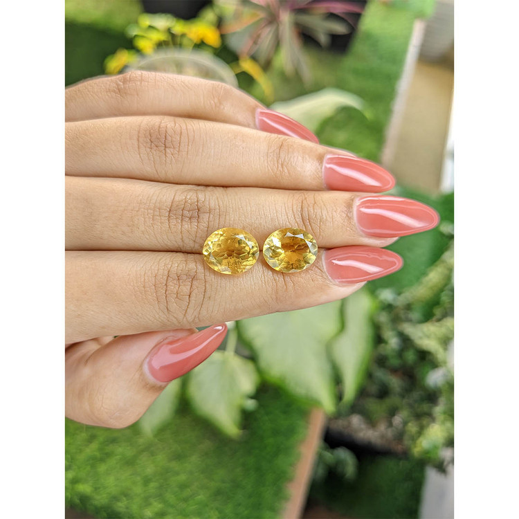 7.35 Ct.Tw. Citrine Pair from Brazil