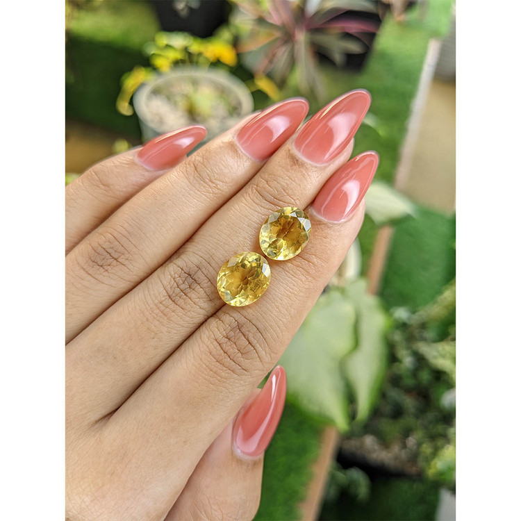 7.35 Ct.Tw. Citrine Pair from Brazil