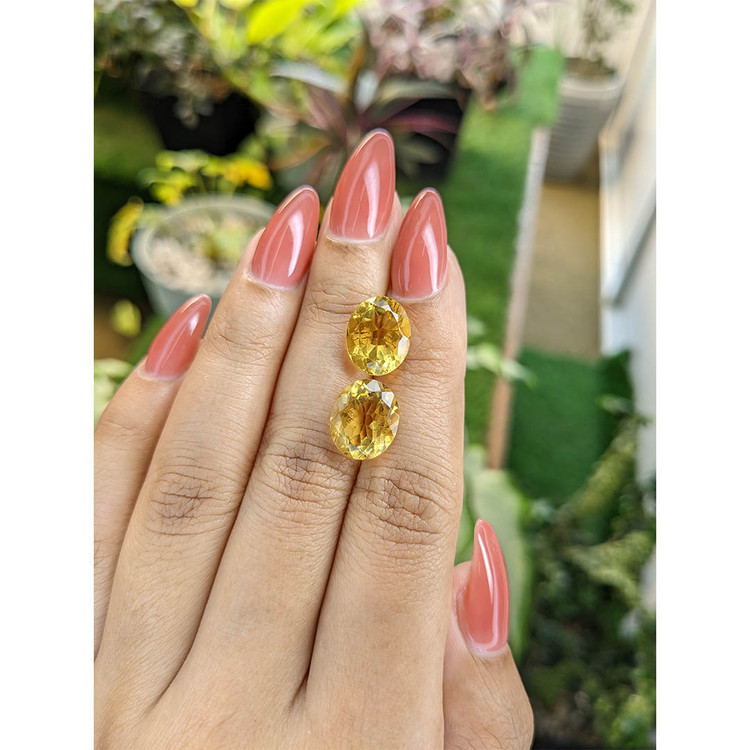8.61 Ct.Tw. Citrine Pair from Brazil