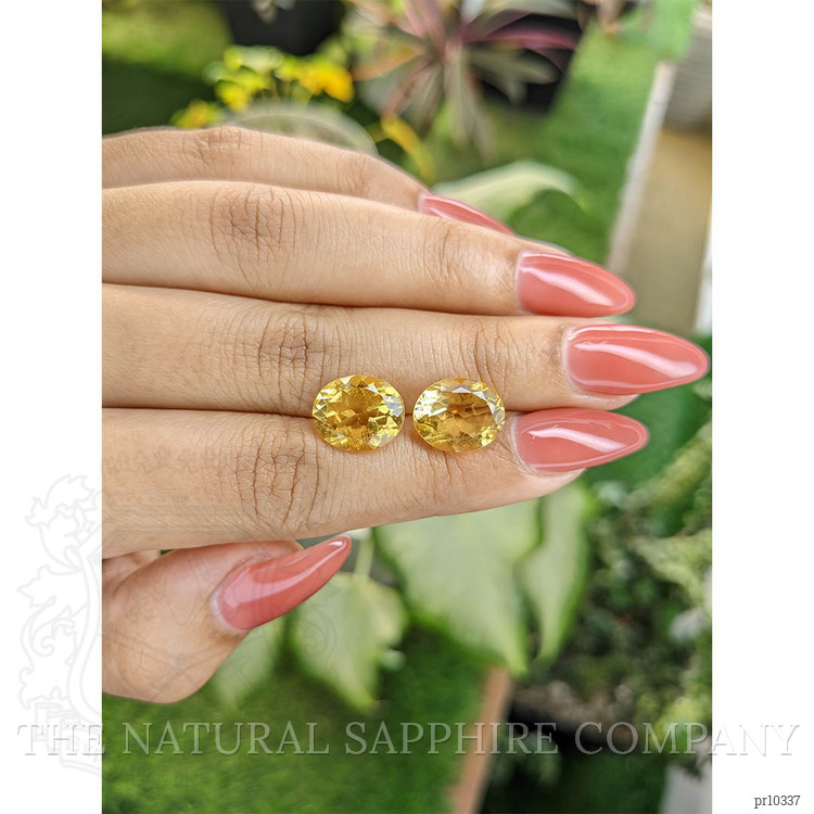 7.62 Ct.Tw. Citrine Pair from Brazil
