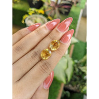 7.62 Ct.Tw.Total Carat Weight Citrine Pair from Brazil Life Style