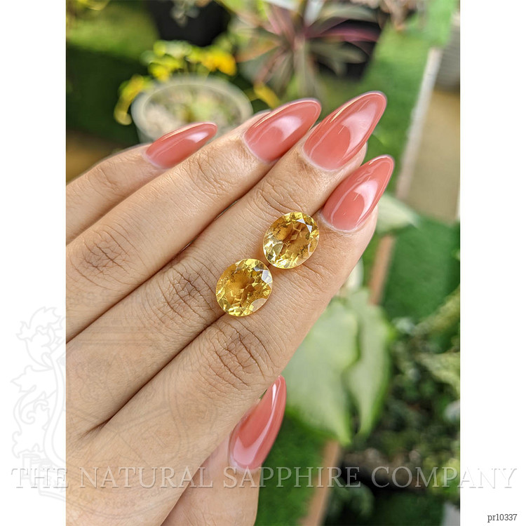 7.62 Ct.Tw. Citrine Pair from Brazil