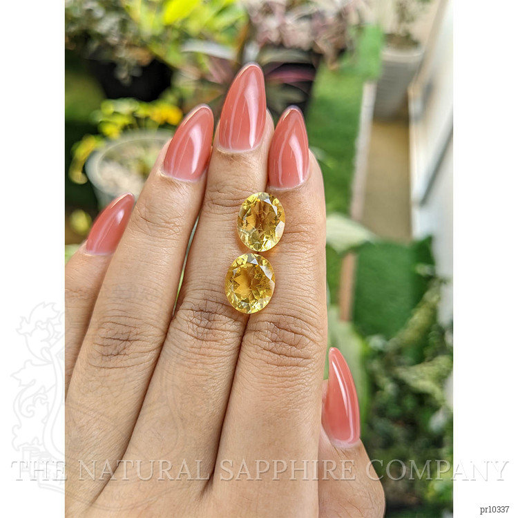 7.62 Ct.Tw. Citrine Pair from Brazil
