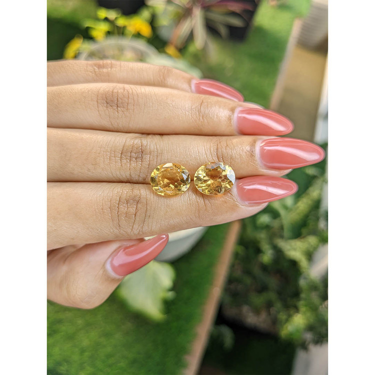 6.94 Ct.Tw. Citrine Pair from Brazil